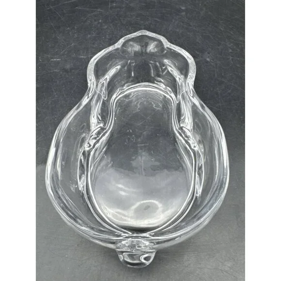 Crate & Barrel Clear Glass Covered Bunny Rabbit Candy Nuts Trinket Dish - Picture 5 of 10